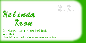 melinda kron business card